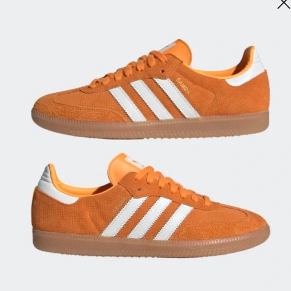 NWB Adidas Orange Sambas Size Women’s 8 / Men’s 7 - Picture 6 of 6